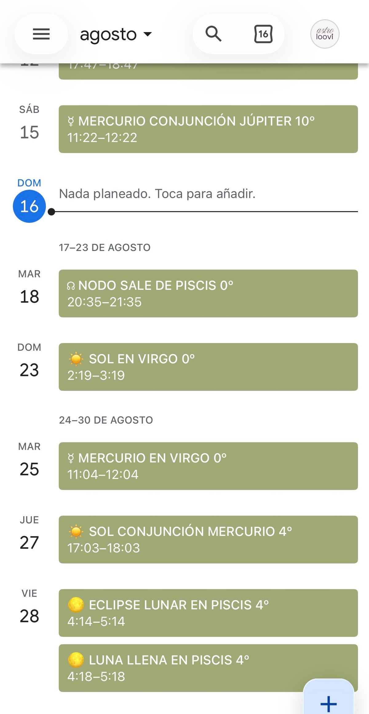 Calendario Astrológico 2026 Digital | Lunas, movimientos de los planetas & eclipses