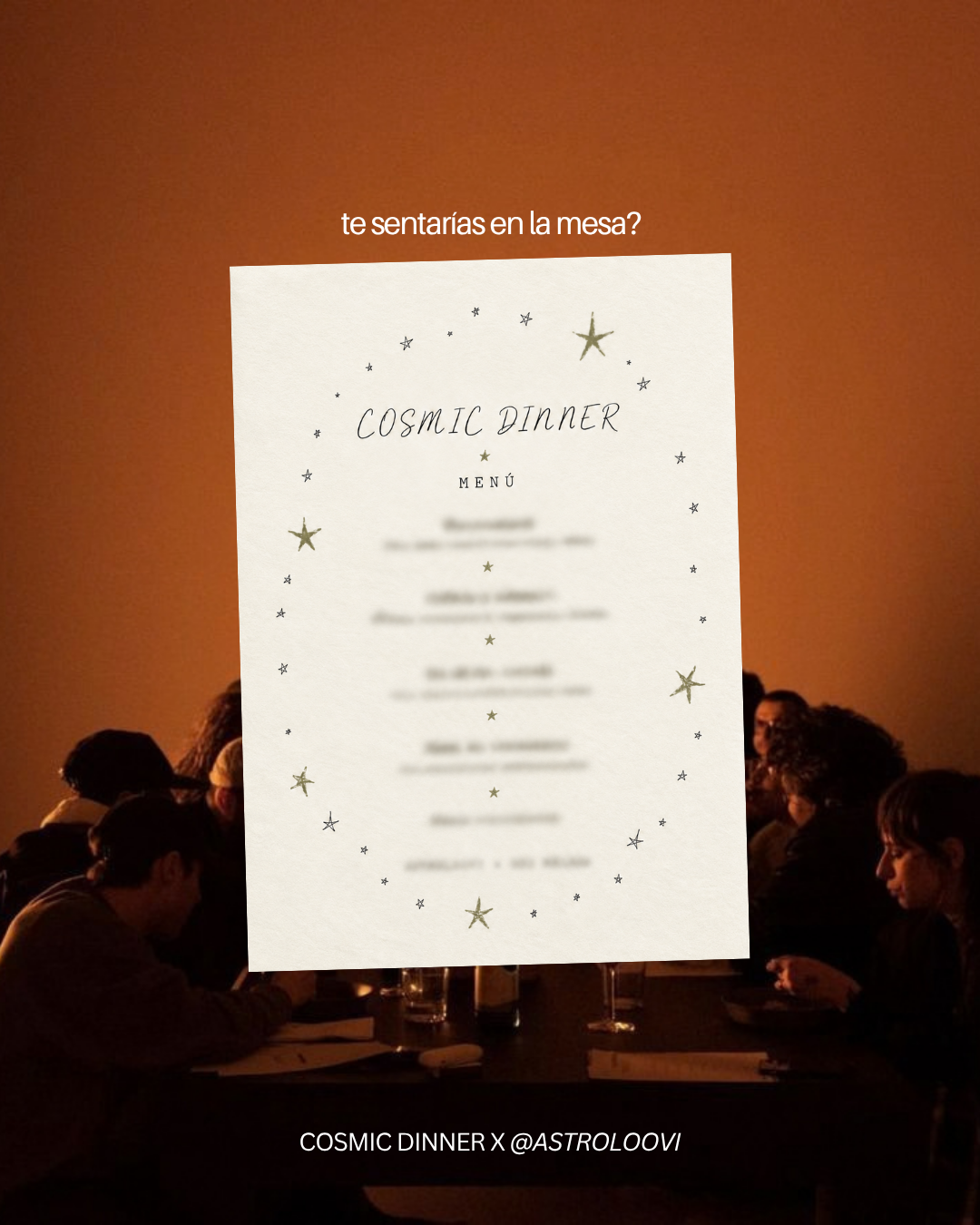 COSMIC DINNER · 28 NOVIEMBRE