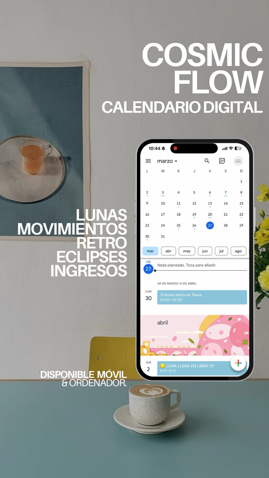Astrocalendario Cosmic — Calendario Astrológico 2026 Digital | Lunas, movimientos de los planetas & eclipses