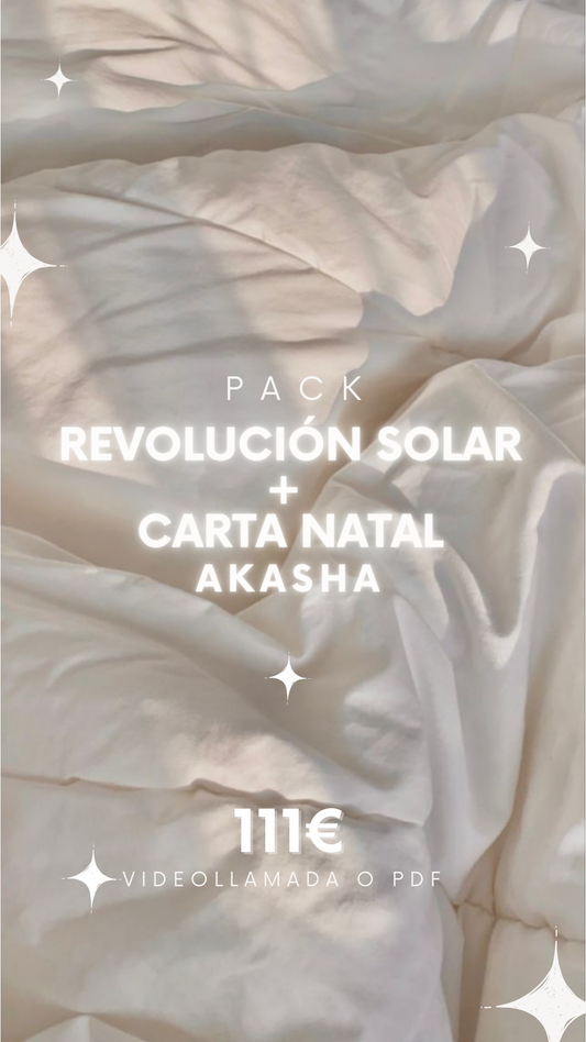 Pack: Carta Natal + Revolución solar + Apertura de Registros Akáshicos