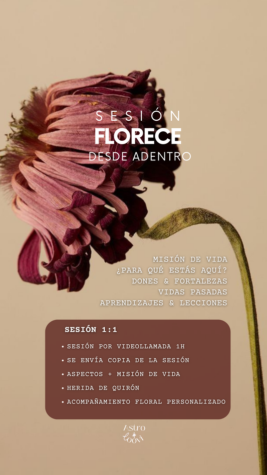SESIÓN 1:1 - Florece. Misión de vida con esencias florales.