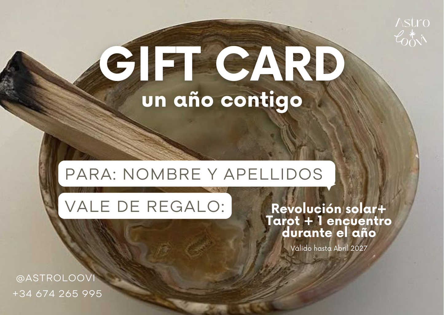 Gift Card · Un año contigo